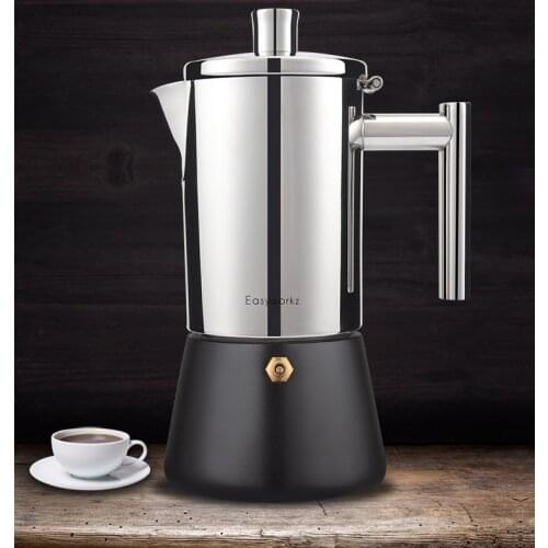 SHXING Moka Pot 300ml Espresso Home Coffee Pot Induction Cooker Heating Coffee Machine High-end Stainless Steel Products