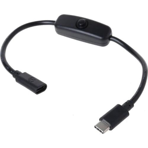 Type C Male to Female USB-C Extension Cable With ON/OFF Switch for Raspberry Pi 4 Android Whosale Dropshipping
