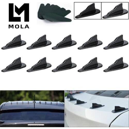 Universal EVO-Style ABS Roof Shark Fins Spoiler Wing Kit Vortex Generator 10pc