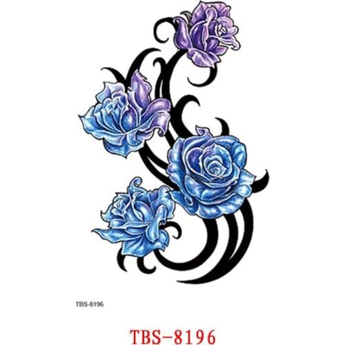 Sexy Girl Flower Waterproof Tattoo Sticker Death Skull Fox Temporary Tattoo Colorful Beautiful Body Art Fake Tatoo