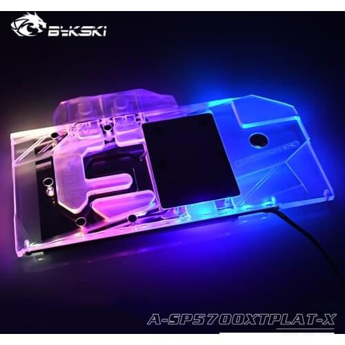 Bykski GPU Water Block For Sapphire Radeon RX 5700 XT Nitro Graphics Card,Full Cover Copper Radiator Block A-SP5700XTPLAT-X