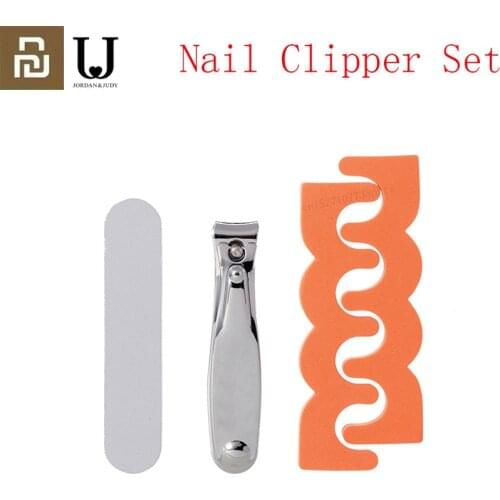 2020 Youpin JordanJudy 4pcs New Manicure Nail Clippers Portable Travel Hygiene Kit Stainless Steel Nail Cutter Tool Set