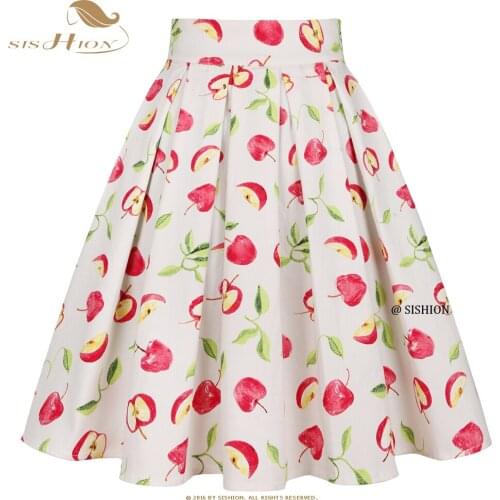 Women Floral Blue Pleated Skirt Shcool Y2K Summer High Waist Korean Harajuku Japanese Pinup Retro Vintage Midi Skirts SS0012