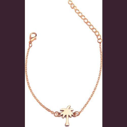 Coconut Tree Pendant Golden Silver Plated Adjustable Bracelets & Bangles for Women