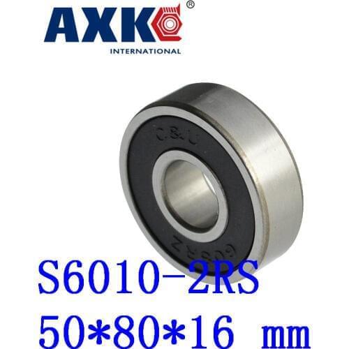 1pcs Free Shipping Sus440c Environmental Corrosion Resistant Stainless Steel Bearings (rubber Seal Cover) S6010-2rs 50*80*16 Mm