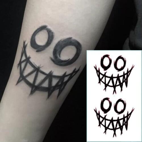 1pcs Temporary Tattoo Stickers Long Lasting Waterproof Body Art Tatoo Black Rose Clown Arm Finger Water Transfer Tattoos