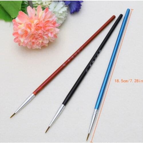 10Pcs Nylon Hair Brush Hook Line Pen Artist Watercolor Acrylic Painting Drawing HX6D