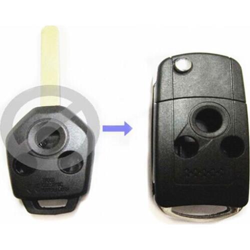 2PCS/lot For Subaru Forester Legacy Modified Flip Folding Remote Key Shell Case 3 Buttons Car Alarm Housing Fob Key Cover