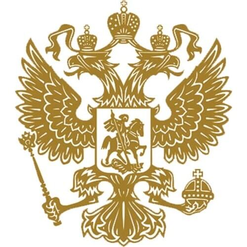 50% HOT SALES！！！Coat of Arms of Russia Car Body Sticker Decal Russian Federation Eagle Emblem