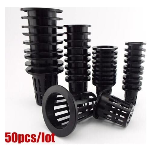 50Pcs Plant Grow Pots Net Nursery Cup Hydroponic colonization Mesh plastic Basket holder vegetable Planter Soilless greenhouse