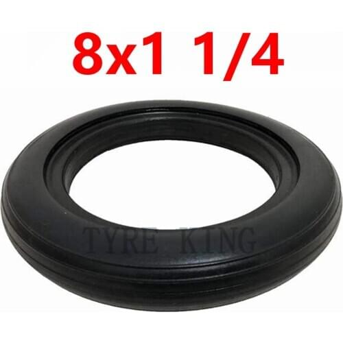 8x1 1/4 Solid Tyre 8 Inch Explosion Proof Wheel Tire for Electric Scooter, Folding Bicycle Accessories
