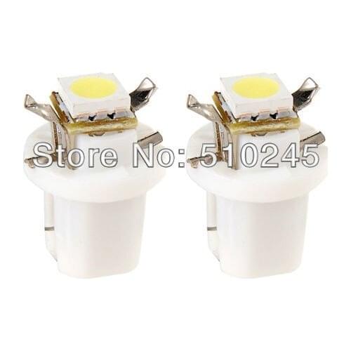 Free shipping 2000XFree shipping Car Auto LED T5 B8.5D 1 led smd 5050 Wedge LED Light Bulb Lamp 1SMD White/Green/Blue/Red/Yellow