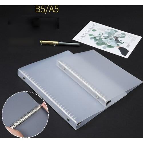 A5/B5 Handbook DIY Coil Sprial Book Transparent PP Loose-leaf Notebook Cover Agendas 2020 Journal Planner Organizer 20/26 Holes