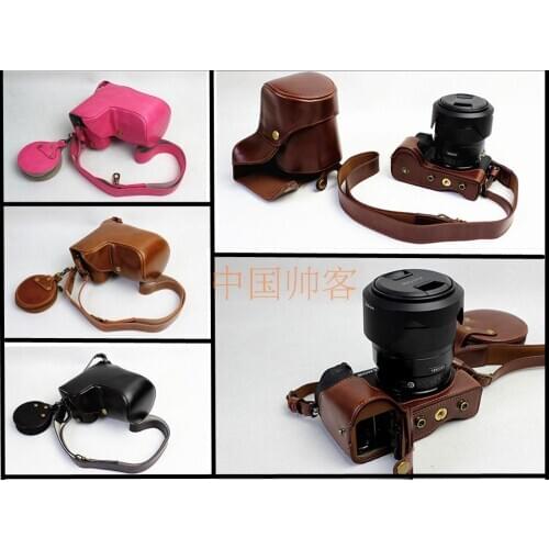 NEW Camera Video Bag PU Case Cover for Sony A6500 camera With 16-70mm or 18-55mm Lens Pouch With Bottom Battery Opening