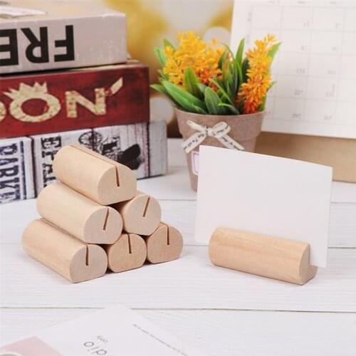 20Pcs/Set Wooden Place Card Holder Wedding Party Table Number Holder Greeting Invitations Cards Sets Festival Party Accessories