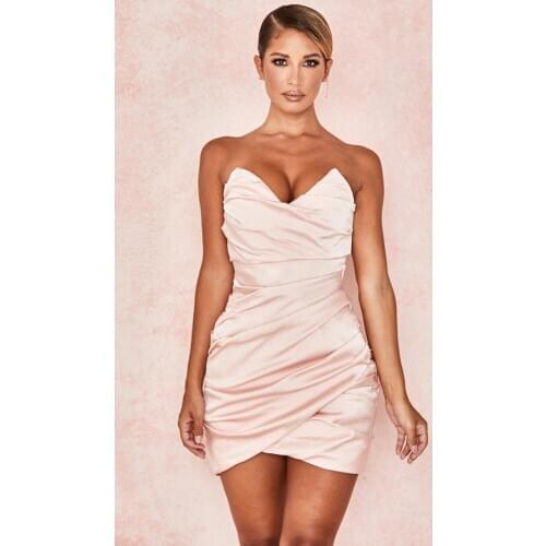 DEVEI TEGER WOMEN 2021 NEW FASHION CORSET DRESS OFF THE SHOULDER V-NECK CELEBRITY EVENING PARTY CLUB MINI DRESSES 8328