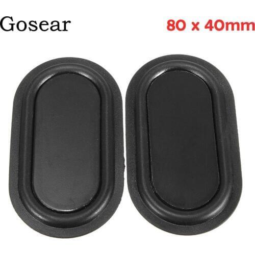Gosear 1 Pair=2pcs 80 x 40mm Speaker Passive Radiator Auxiliary Plate Durable Rubber Bass Vibration Plate Speaker Accessories