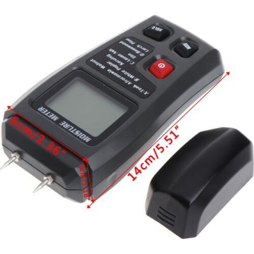Wood Moisture Meter wood moisture analyzer Humidity Tester Timber Damp Detector Hygrometer 2Pins Digital LCD Display