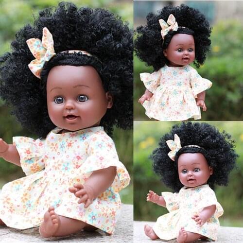 Girl Baby African Black Girl Lifelike 5cm Dolls Baby Toys For Kids Children Girls Boys Body Play Vinyl Dolls newborn Baby doll