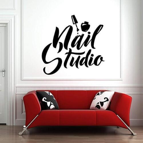 Nail Salon Wall Window Decal Sticker Nails Salon Removable Art Polish Manicure Pedicure Beauty Salon Wallpaper For Bedroom N38
