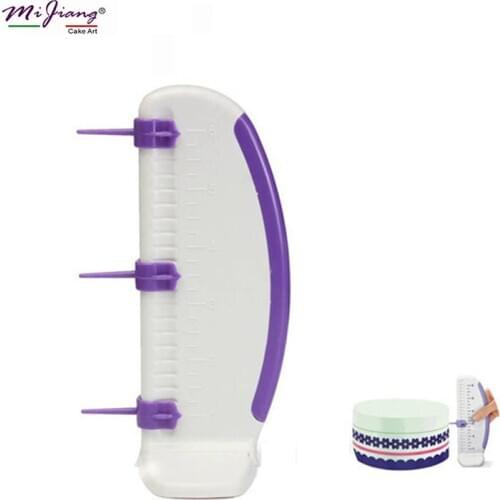 Mijiang Fondant Cake Mould Plastic Cake Biscuit Measuring Scale Marking Ruler DIY Cake Tools Sugar Pastry Decotation Mold MX268