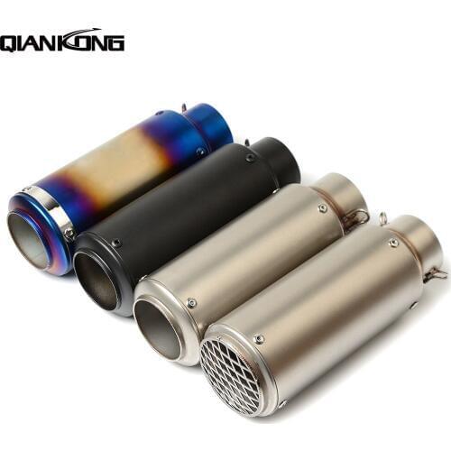 Lser Mark Motorcycle Modified Muffler Carbon Fiber Exhaust Pipe For YAMAHA FZ6 KAWASAKI Z250 Z750 Z800 Z1000 Z900 Z650 Ninja