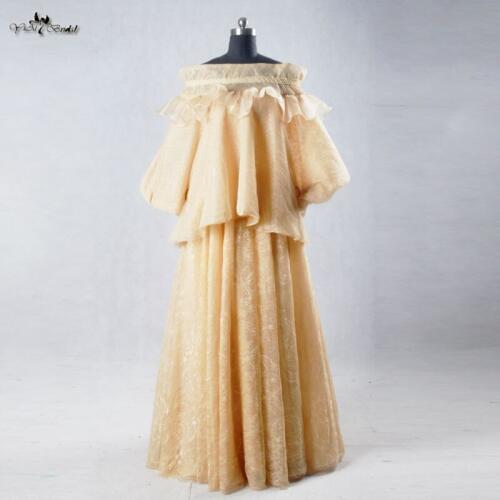 RSE618 Saudi Arabia Muslim Women Dress Pictures Yellow Evening Gown