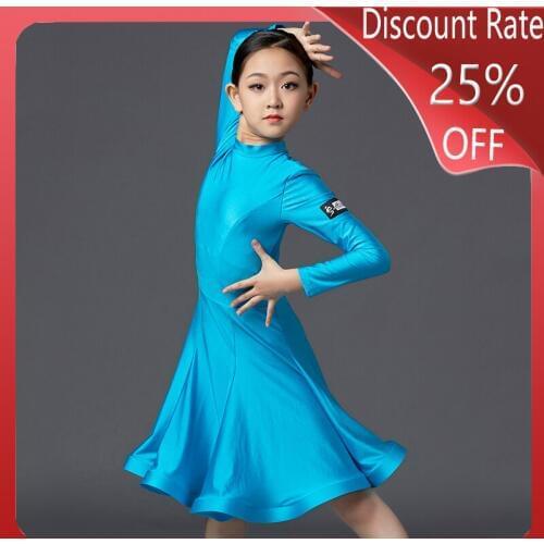 Girls Latin Dance Dresses Fishbone Skirts Ballroom Tango Skirt Kids Salsa Performance Competition Costumes Practice Wear DQS3051