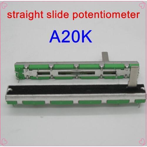 5PCS/LOTOriginal Behringer Soundcraft 7.5 cm 75MM A20KX2 double straight slide potentiometer A20K