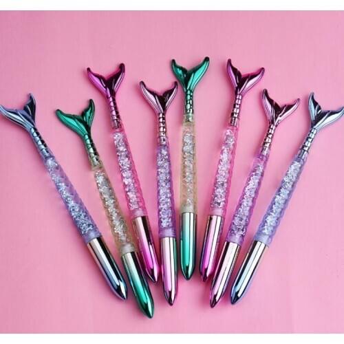 Mermaid Pen Gift Stationery Cartoon Fish Rollerball Pens School Office Business Writing Supplies Students Prize black blue ink