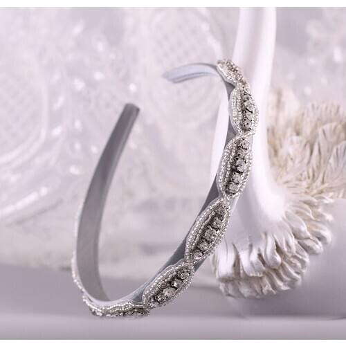 Crystal Pearl Ladies Wedding Band Headpieces With cube zircon Bridal Hair Accessories Headdress Bridal Hair Tiaras
