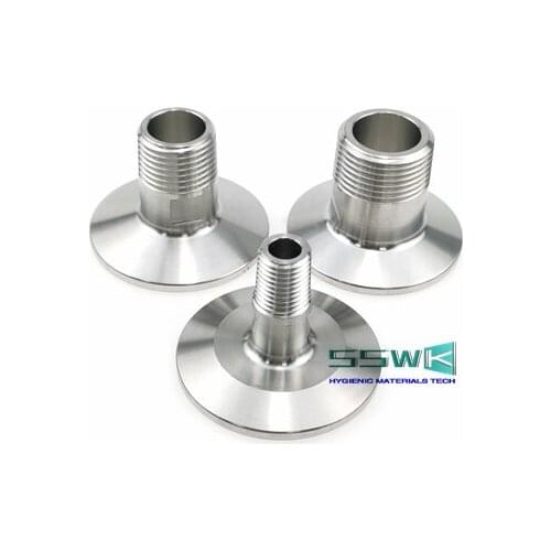 Sanitary 1.5" (50.5mmOD) Tri Clamp 1/2" 1/4" 3/4" NPT Male adatper Stainless Steel 304 homebrew supply