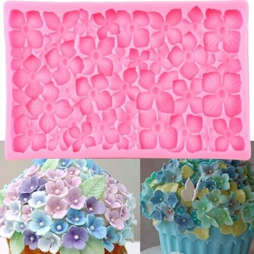 Hydrangea Border Silicone Molds DIY Wedding Fondant Cake Decorating Tools Sugarcraft Candy Clay Chocolate Gumpaste Molds