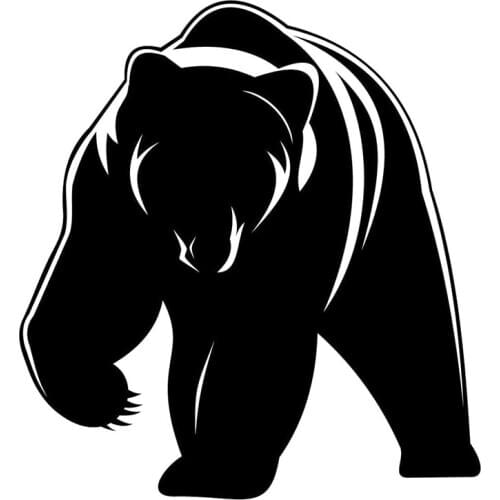 Cute Grizzly Bear JDM Vinyl Decal Animal Sticker Fits Car Window Truck Bumper Rear Windshield Laptop Kayak Decor Cars Styling