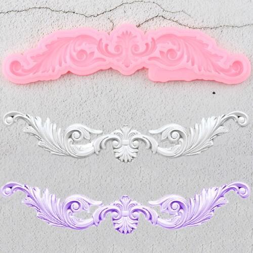 Sugarcraft Cake Border Silicone Molds Scroll Relief Fondant Mold Cake Decorating Tools Cupcake Candy Chocolate Gumpaste Moulds