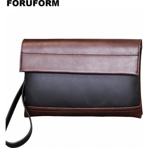 New Male bag Envelope Clutch Crazy Horse Leather Business Men Clutch Bags Casual Large Capacity Hand Bags for Male LI-2389