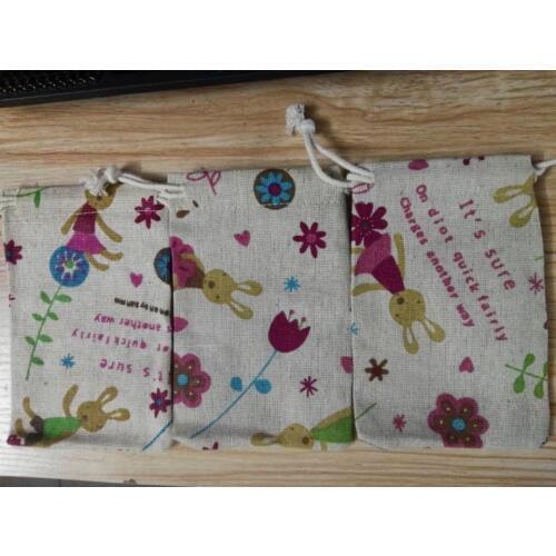 50pcs SPECIAL SALE linen jewelry bags custom 8*12cm drawstring bags for gift accessories cosmetic earphone free shipping