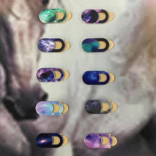 3Pcs Ultra-thin Starry Sky Pattern Webcam Cover Camera Privacy Protection Protective Sticker Shutter for Mobile Phone