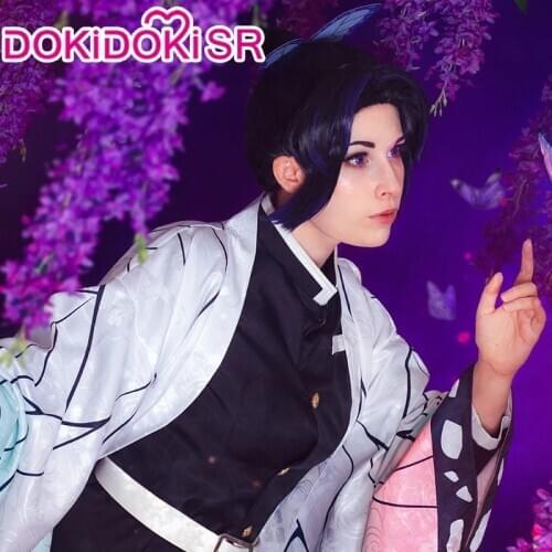 DokiDoki-SR Anime Demon Slayer: Kimetsu no Yaiba Cosplay Anime Kochou Shinobu Cosplay Costume Women Kimetsu no Yaiba Shinobu