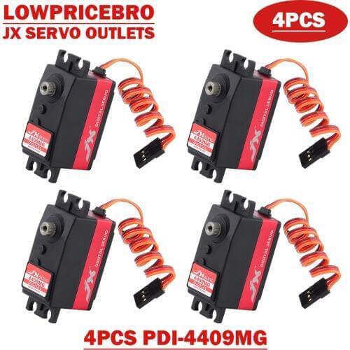 4pc JX PDI-4409MG 9KG High Speed LOW PROFILE Short Digital Standard Servo for 1/8 1/10 RC Drift Car Yokomo HPI 3racing SAKURA