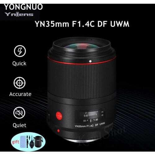 YONGNUO YN35mm F1.4C DF UWM Ultrasonic Wave Motor Wide Angle Prime Lens For Canon 5DII 5D 500D 400D 600D 60D T6 70D DSLR Camera
