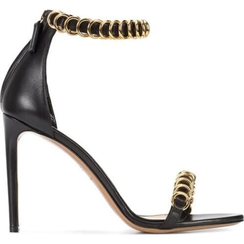 Ladies Rings Stringed One Strap Sandals Summer Party Dress High HeelsOpen Toe Stiletto Heel Female Outfit Sandalias