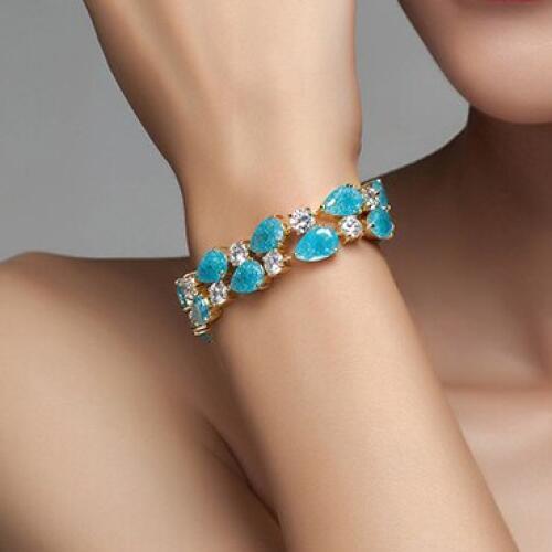 3 Colors Option Mona Lisa Crystal Bracelets Bangles Women Gift Champagne Bridal Wedding Jewelry Party