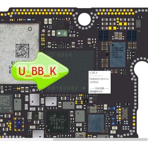 1-10pcs/lot U_BB_K for iphone XS XS-MAX XR PMB9955 BASEBAND CPU 9955 IC Chip