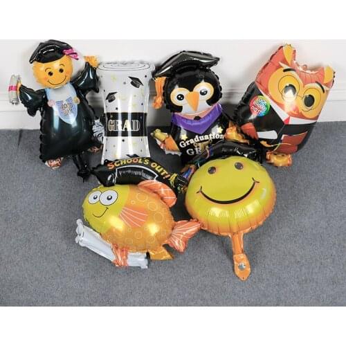 1pc/lot mini owl Congrats Good Luck Graduated Doctor Foil Balloons For Graduation Ceremony Party Decoration Classic Toys