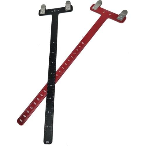 1pcs Hunting Recurve Bow T Square Ruler Steel Compound Bow Sports Arrow Tools Hunting Arrow T Ruler 2 Color