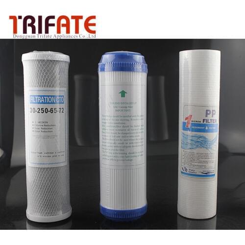 10-Inch Water Purifier Filter UDF Granular Activated Carbon Filter + PP Cotton Filter+ CTO Compressed Carbon