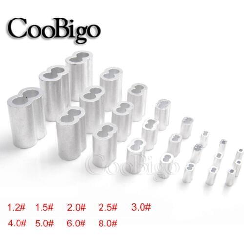 10pcs Wire Crimp Sleeve Aluminum Cord Lock Ferma Cavi Cable Stopper Arret De Cordon For Crimp Wire Ferrules Rope Hardware
