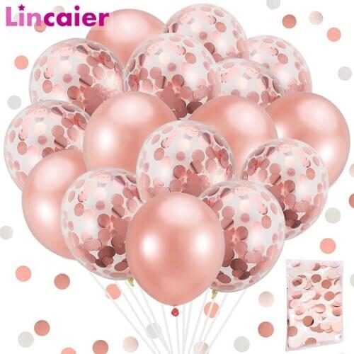 20pcs Latex Confetti Balloons 1st 2 3 4 5 10 18 21 30 40 50 60 Happy Birthday Party Decorations Kids Baby Shower Adult Wedding