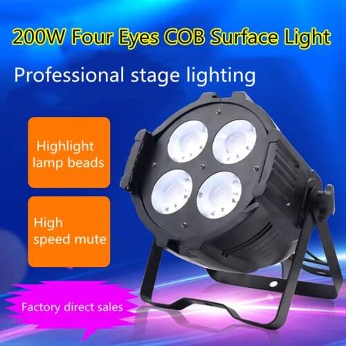 4x50W Par Led COB Warm White Cool White Led Spotlight DJ Light 4/8 DMX Channel Stage Disso DJ Party Lights Family Party